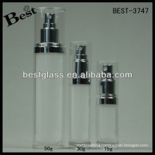 BEST-3747/lotion bottle/straight round shape acrylic jar,pmma,abs,as,15/30/45/70/50/120/228/ml cosmetic bottle